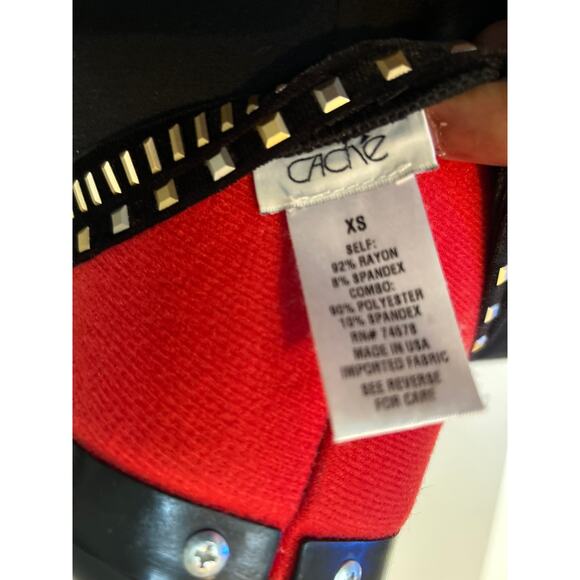 EUC Elegant Cache Black Formal Wrap Dress Sparkle Rhinestone Women's Size XS - Picture 5 of 5